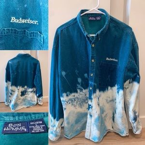Budweiser Cotton Bleached Button Down